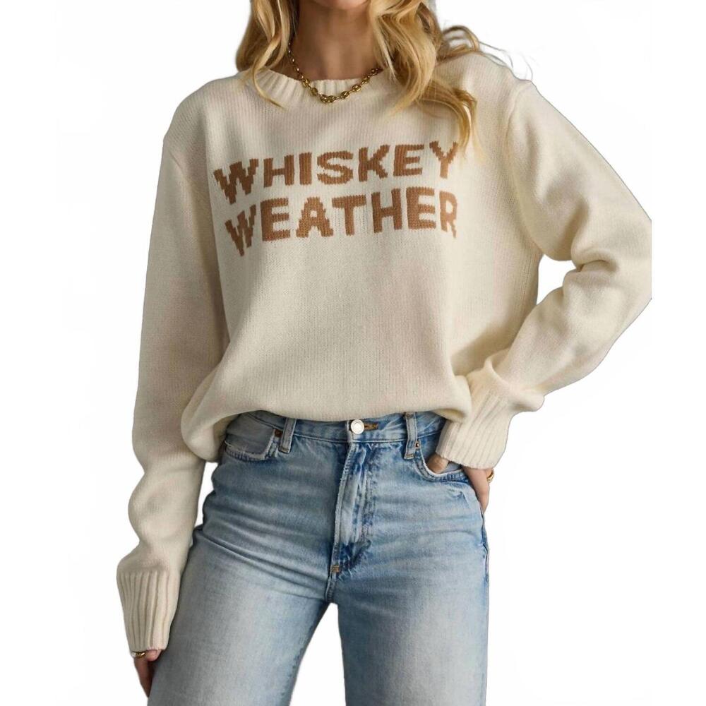 NEW PANACHE APPAREL whiskey weather sweater in ivory